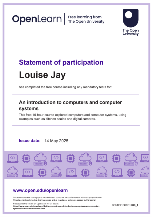 Certificate 1